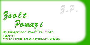 zsolt pomazi business card